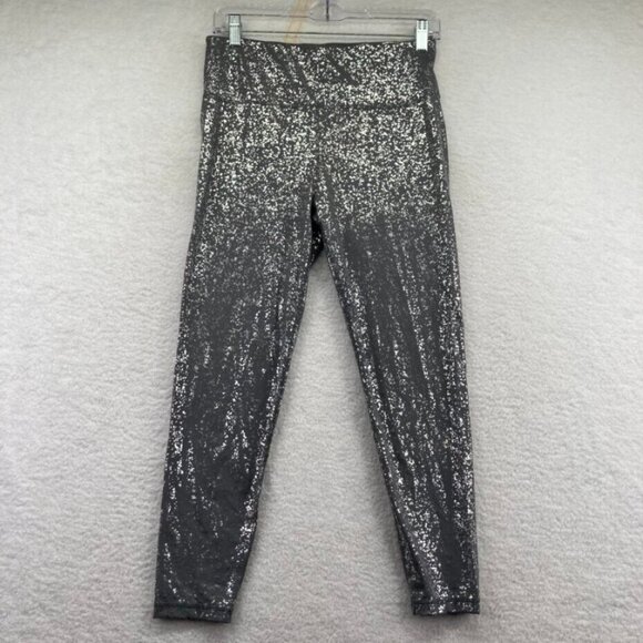 Sweaty Betty Pants - Sweaty Betty London Womens Leggings Size 12 Gray Goddess Terrazzo Foil